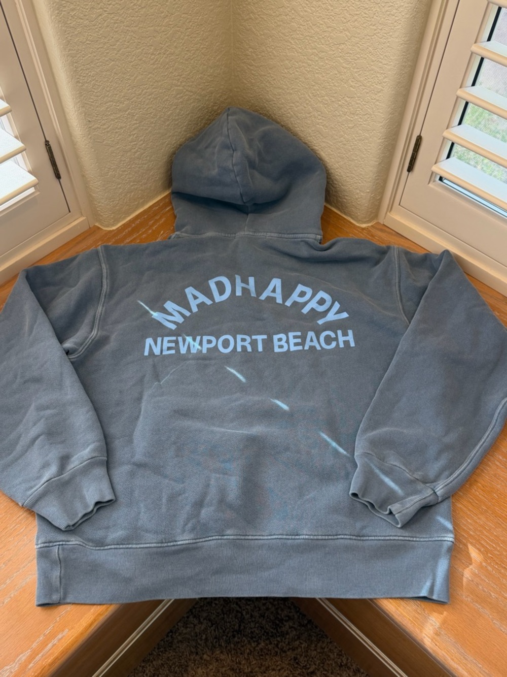 *SOLD* NWT Madhappy Newport Beach Slate Blue Midweight Hoodie - Picture 8 of 13